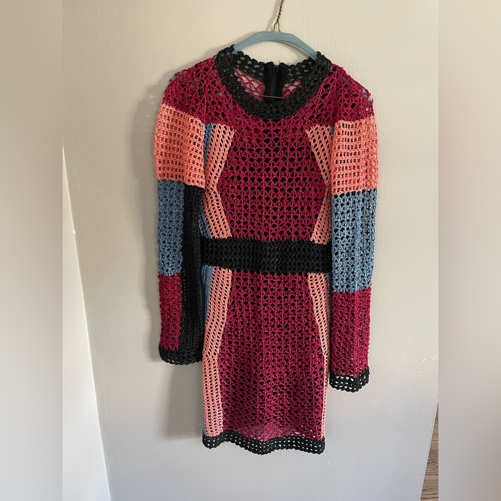 BEBE most gorgeous crochet dress like new